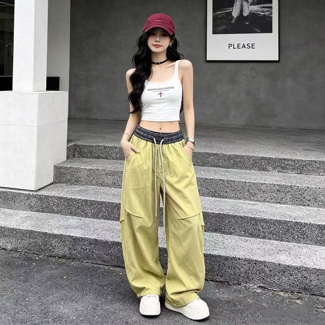 13677601.【破价清仓一件不留，69.9任选两条】儿童夏季多巴胺冰感速干撞色弯刀休闲裤XM103
