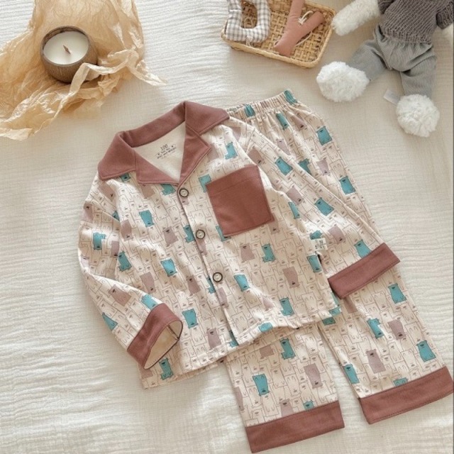13799286.100%纯棉薄款儿童印花睡衣家居服Q01