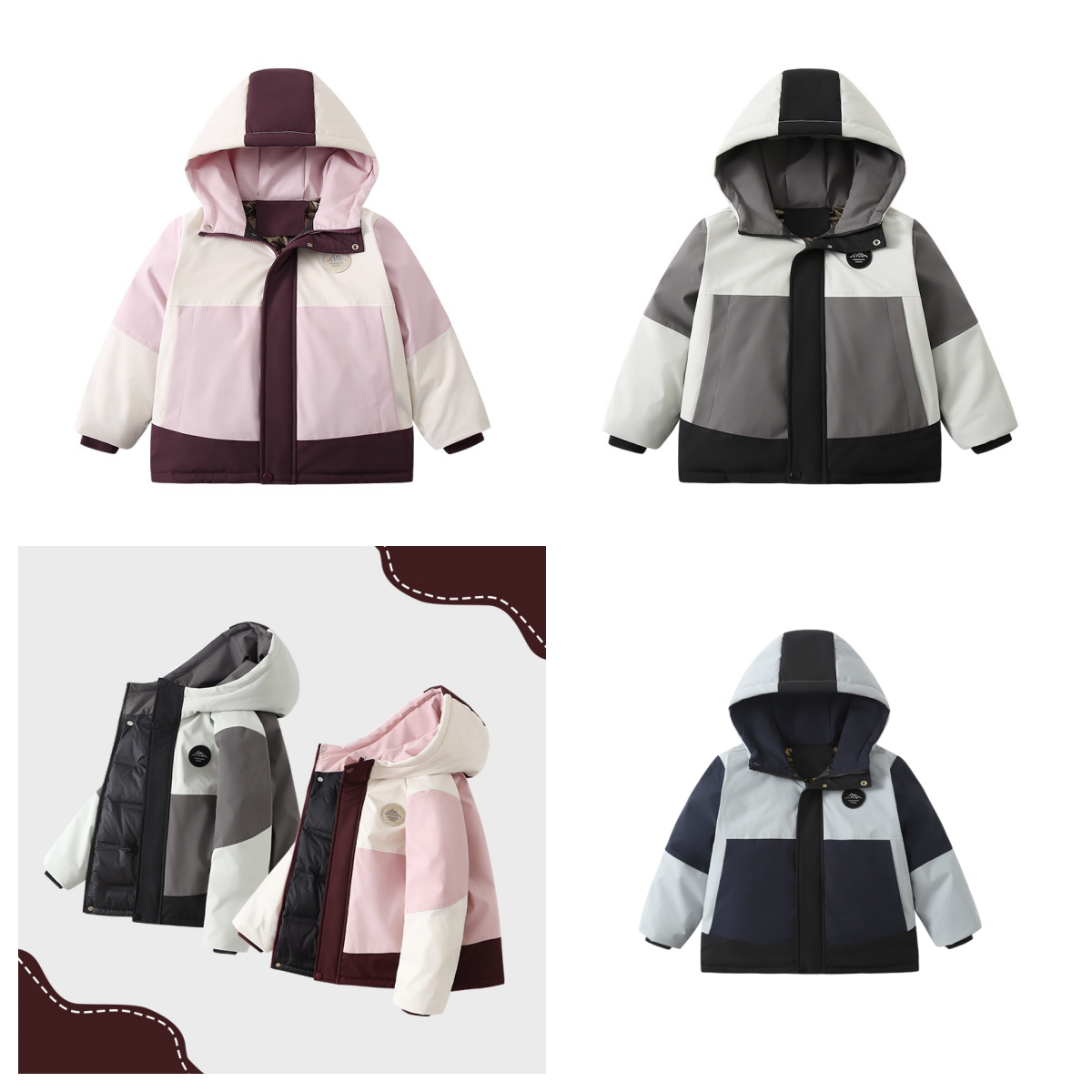 13841334.童C撞色户外羽绒服CTDYY405
