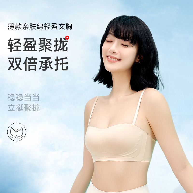 13685108.GOSO无钢圈轻盈文胸 亲肤棉柔软舒适内衣（A+/B）