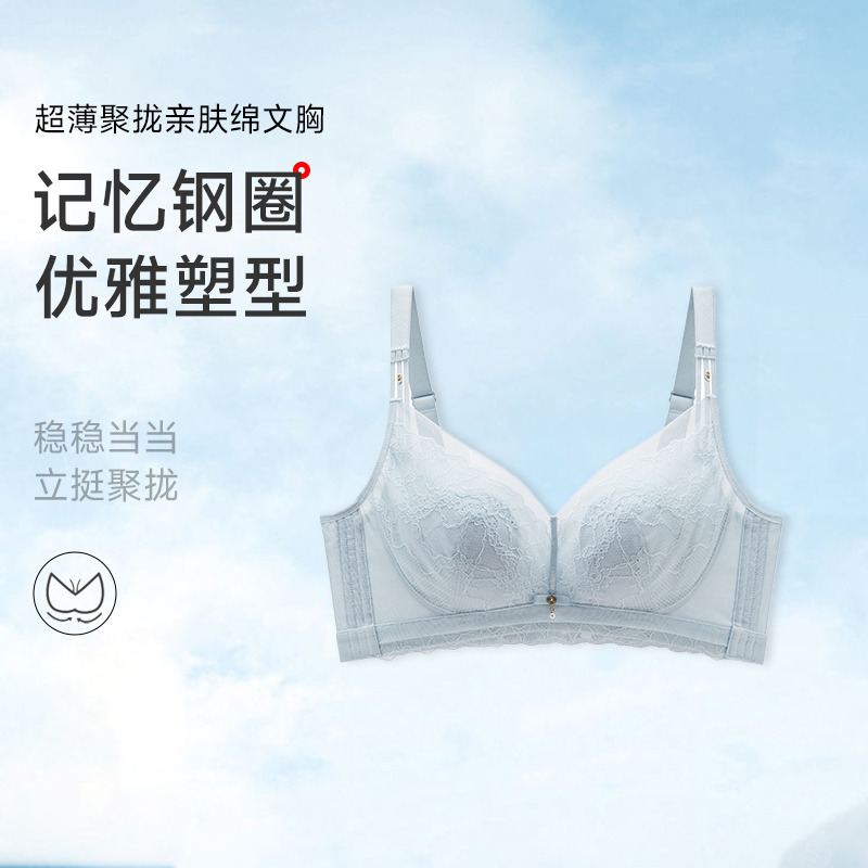 13677677.聚拢记忆钢圈亲肤绵文胸（C/D-）