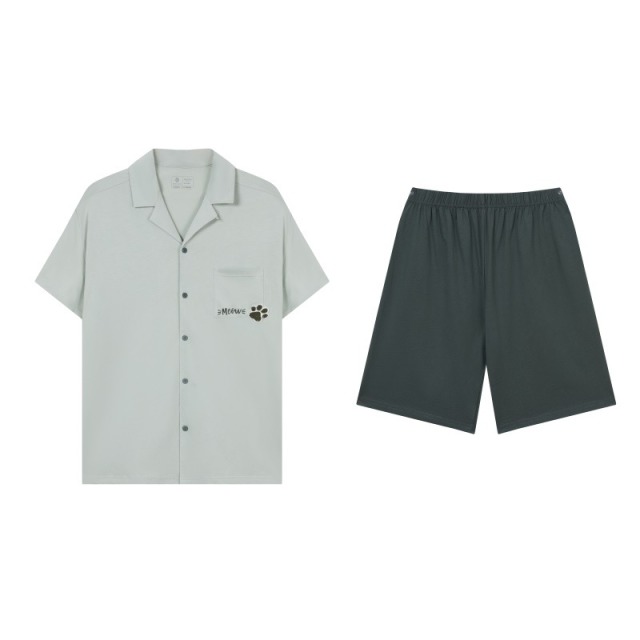 13680334.男士家居服睡眠纯棉短袖短裤