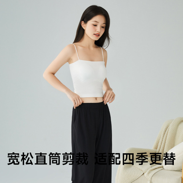 13679403.T女士家居服针织牛奶丝单条裤