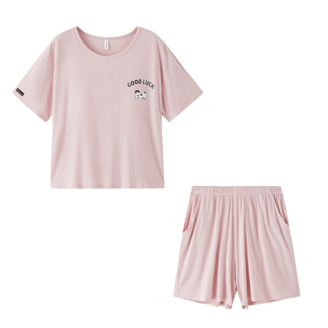 13682723.女士家居服柔美混纺短袖短裤(带杯垫)