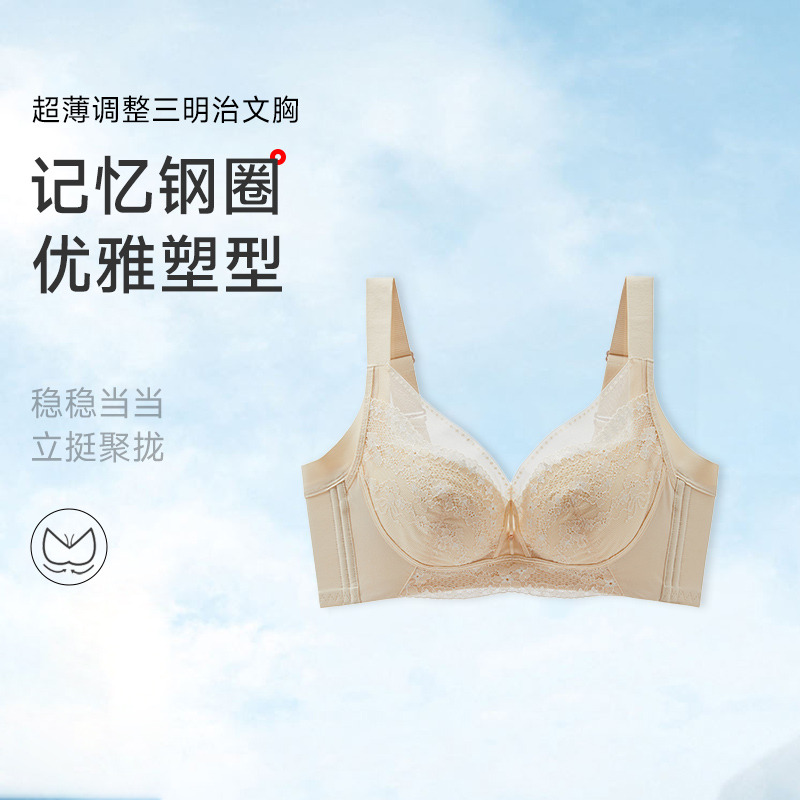 13687192.调整记忆钢圈三明治文胸(C/D-)