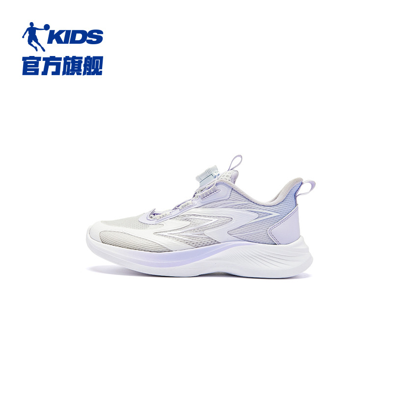 13787376.乔丹轻速女童儿童运动鞋年中大童轻便透气防滑体测跑步鞋