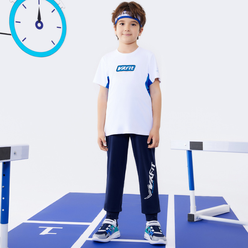 13787499.乔丹(QIAODAN)儿童针织长裤男童裤子大童运动裤童装