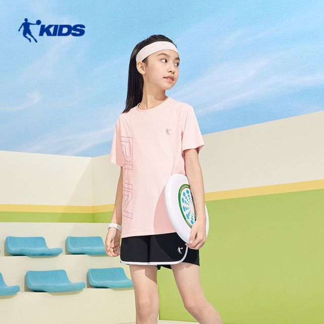 13787283.乔丹男童防晒短袖T恤儿童速干圆领短T夏季童装衣服