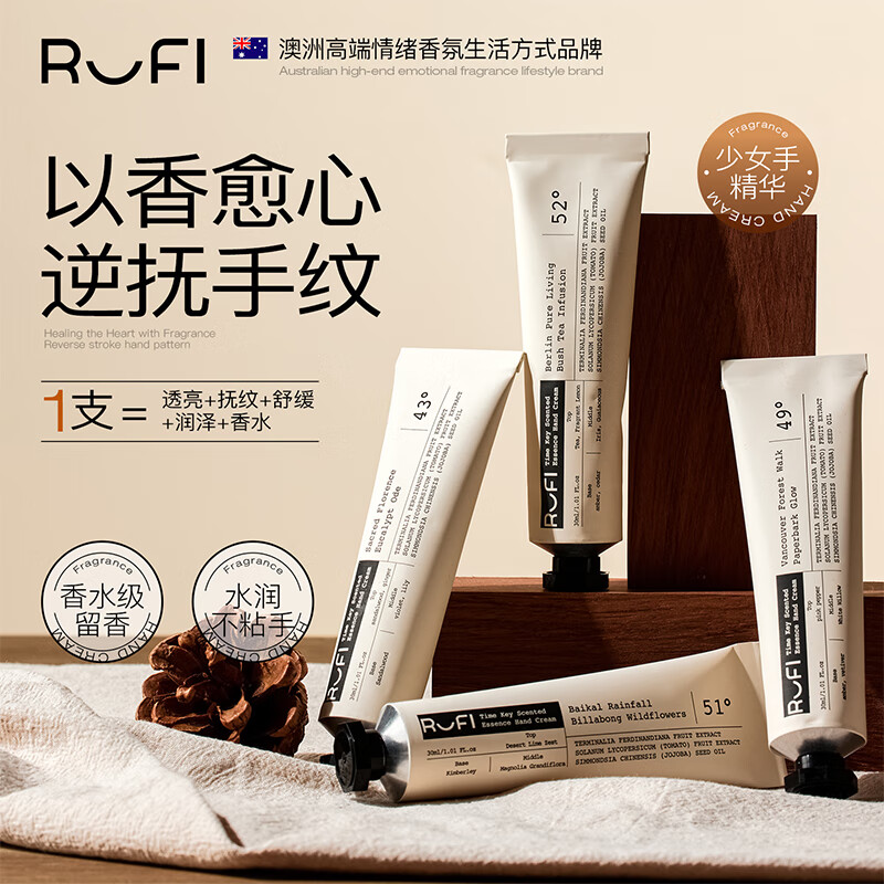 13797961.【澳洲线下在售】【中秋/国庆推荐】【任选2支69】RUFI澳洲原装进口多效合一精华护手霜30ml
