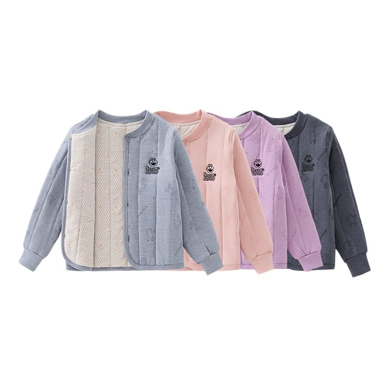 13799773.【芝麻街】含20%真羊毛温变冬天必备校服神器儿童保暖开衫上衣外套