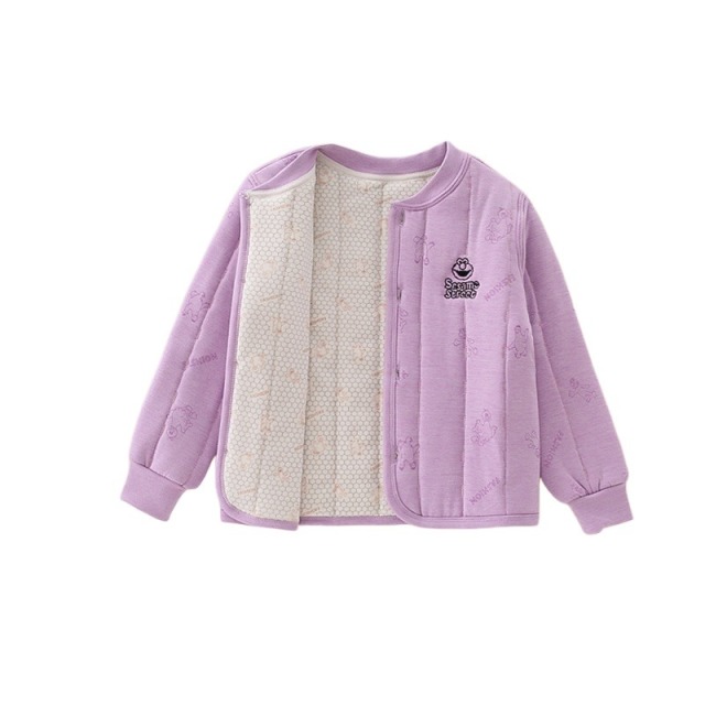 13799773.【芝麻街】含20%真羊毛温变冬天必备校服神器儿童保暖开衫上衣外套