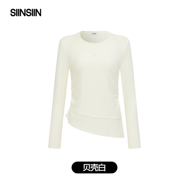 13797952.SIINSIIN斜摆棉感长袖T
