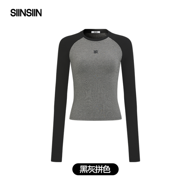 13797916.SIINSIIN圆领修身长袖T恤