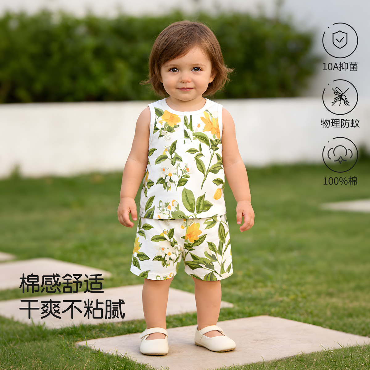 13748807.婴儿套装分体夏季薄款宝宝衣服男童女童外出儿童纯棉背心短裤新款