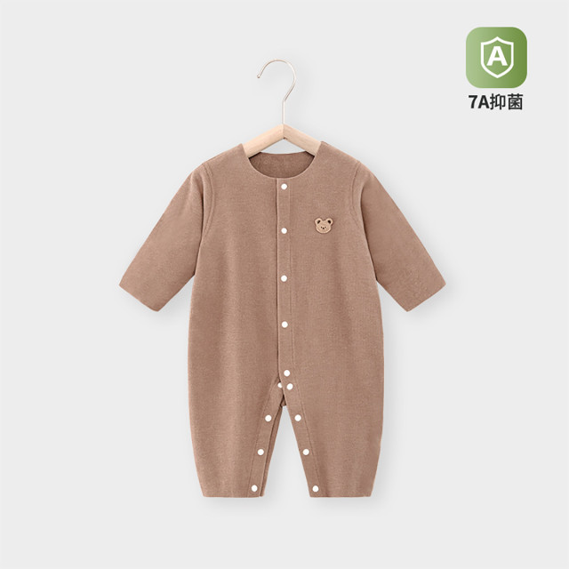 13778121.【德绒】新生儿宝宝德绒婴儿连体衣打底睡衣服保暖内衣男女童秋冬