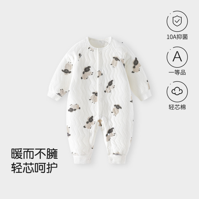 13792008.婴儿连体衣秋冬季夹棉保暖宝宝衣服秋装新生幼儿连身哈衣爬服睡衣