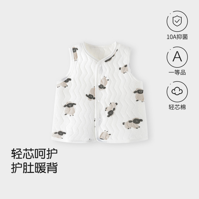 13791806.婴儿马甲秋冬季夹棉保暖男女宝宝衣服幼儿童背心坎肩马夹外出上衣