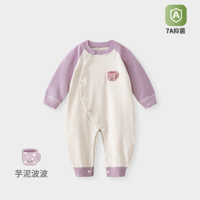 13803694.婴儿连体衣春秋新款男女宝宝衣服外出新生婴幼儿秋季哈衣爬服睡衣