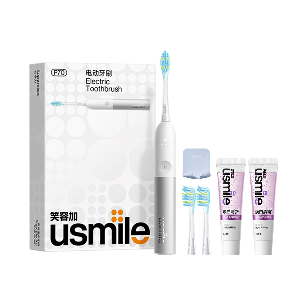 13768502.【巨浪3.0动力】usmile笑容加 P70电动牙刷 超频气泡刷 超强清洁力