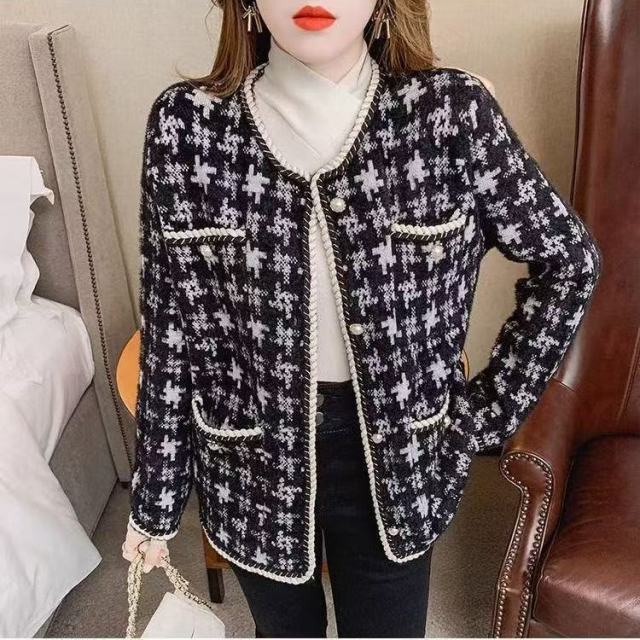13767731.诗茉琳法式小香风2026年新款女外套针织短款开衫气质名媛高级感
