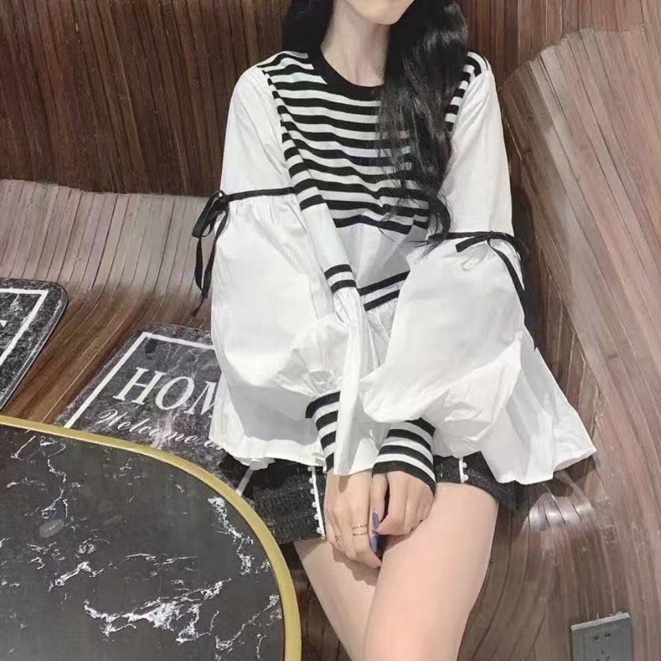 13804494.诗茉琳小心机遮肚显瘦上衣长袖内搭宽松衬衣女2026春秋新款洋气减龄衬衫