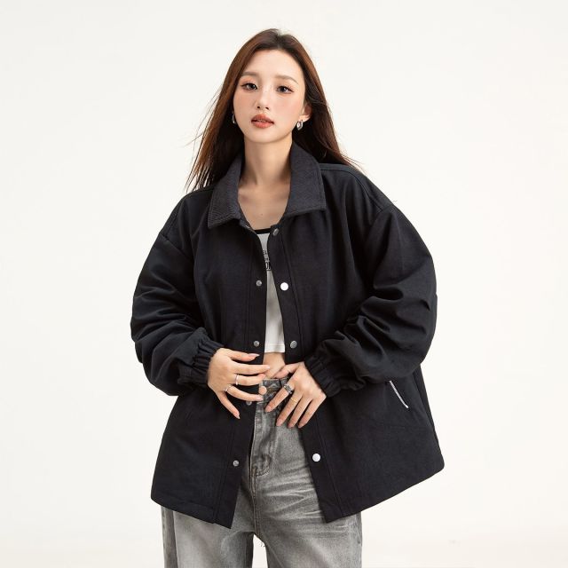 13802405.i.t izzue美式潮牌夹克女款秋冬2026新款休闲百搭工装外套上衣1M