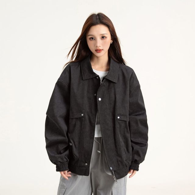 13802680.i.t. izzue美式工装夹克女士秋季新款潮流宽松休闲上衣外套1M
