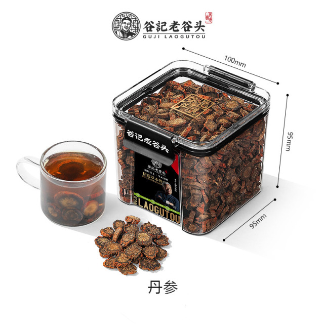 10779020.谷记老谷头密封罐丹参切块正品煲汤泡茶泡水 300g/盒
