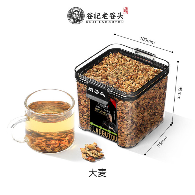 10779022.老谷头净口密封罐大麦茶苦荞茶荞麦茶养原味产品浓香型非特级生苦荞麦茶 400g/盒