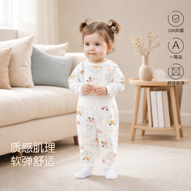 13770295.宝宝长袖套装春秋季婴幼儿高腰分体两件套儿童家服居