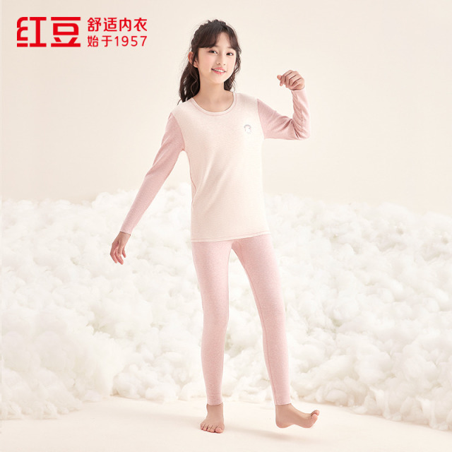 13841842.门店同款棉花糖系列女童莫代尔双面绒秋衣秋裤套装 中大童秋冬季保暖内衣居家打底长袖两件套