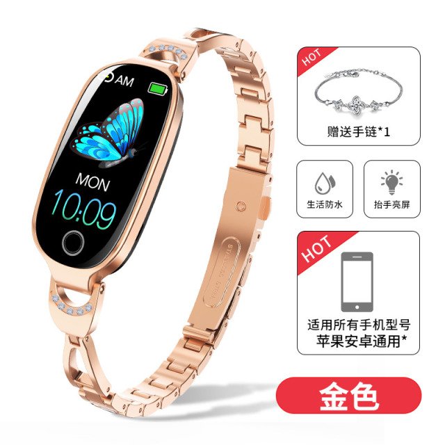 11262258.HNEW 智能手环女手饰品多功能防水女士运动手环跑步计步器监测血压心率手表女款黑科技腕表适用于华为vivo小米oppo