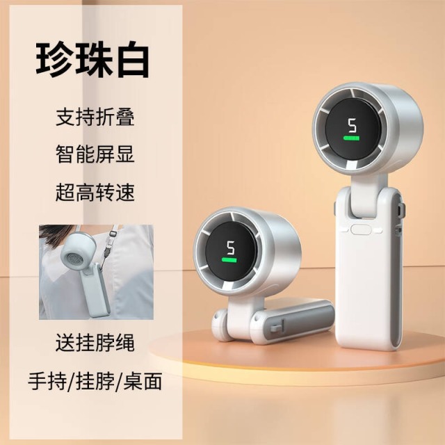 11865040.HNEW 户外手持小风扇冰敷USB台式风扇手持涡轮风扇无刷电机挂脖风扇