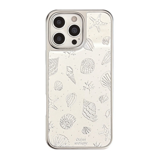 12447338.ins海洋贝壳海星电镀银色镜面适用iPhone16ProMax手机壳苹果15Pro新款14Pro海螺13防摔16小众高级