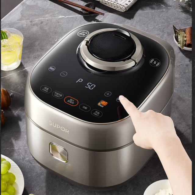 10240087.苏泊尔电压力锅5L精钢球釜智能鲜呼吸高压锅多功能压力锅家用2200w 6分钟快手菜100秒开盖SY-50FH76Q