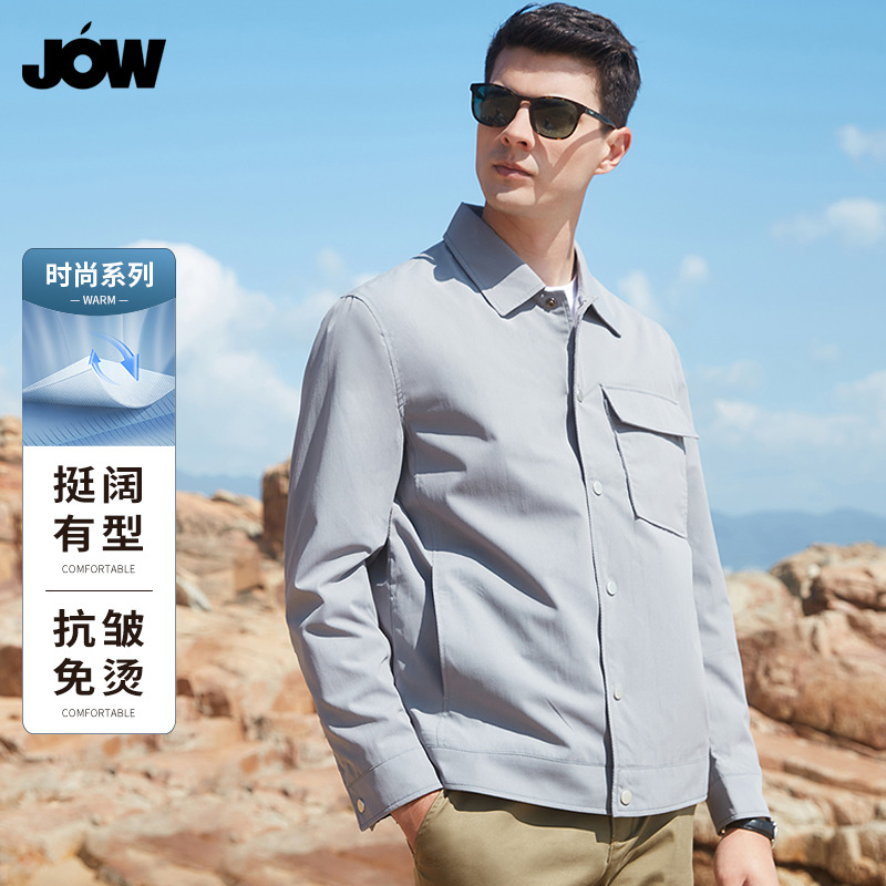 10270917.【翻领通勤】乔沃男装新品夹克工装外套男