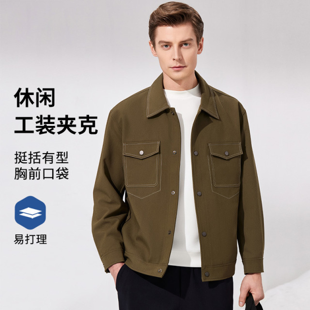 11601889.安东尼奥春季新款男士翻领夹克外套