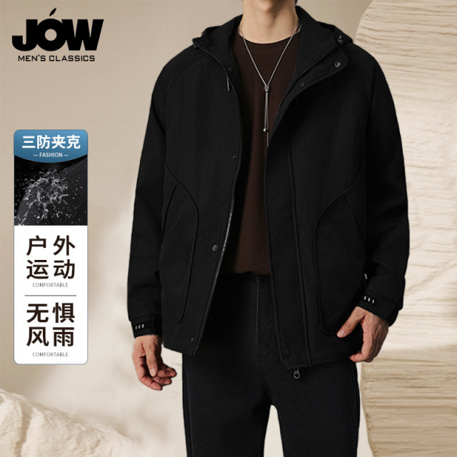 12464228.【登山布面料】防风户外夹克男士春季运动休闲外套