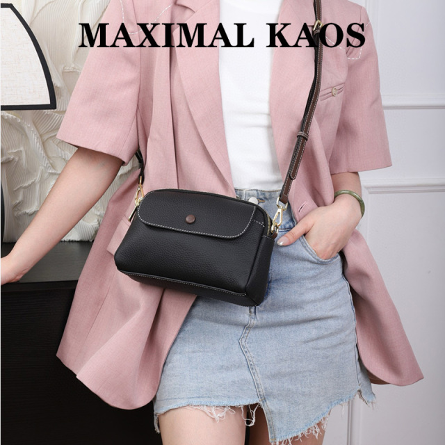 11864753.MAXIMAL KAOS轻奢质感真皮女包新款头层牛皮小包潮流手提单肩斜挎包