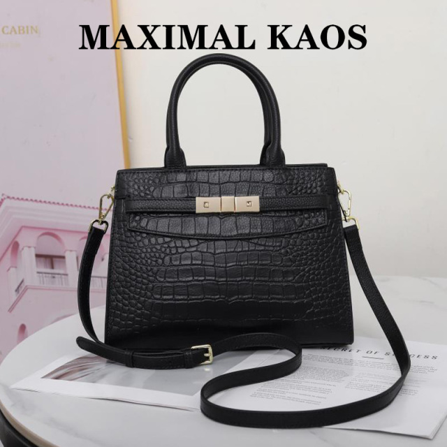 11866030.MAXIMAL KAOS轻奢质感真皮女包头层牛皮经典铂金包手提单肩斜挎包