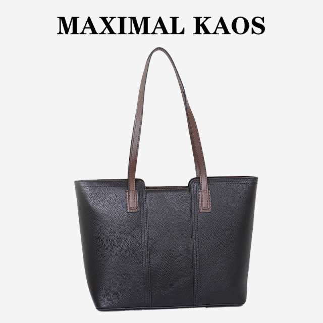 11867176.MAXIMAL KAOS轻奢质感真皮女包大容量托特包头层牛皮手提单肩包