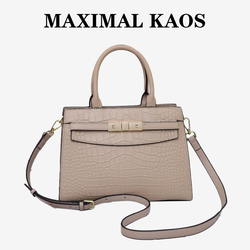 11866030.MAXIMAL KAOS轻奢质感真皮女包头层牛皮经典铂金包手提单肩斜挎包
