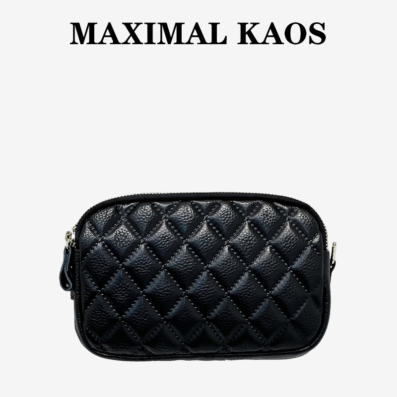 12111069.MAXIMAL KAOS真皮黑色小包随身包头层牛皮手机包钱包休闲手提单肩斜挎包多款可选