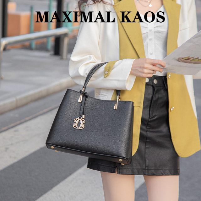 12111255.MAXIMAL KAOS轻奢质感真皮女包头层牛皮大容量托特包手提单肩斜挎通勤包