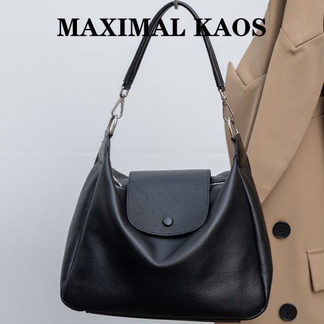 12112510.MAXIMAL KAOS轻奢质感真皮女包大容量头层牛皮休闲包通勤包潮流手提单肩斜挎包