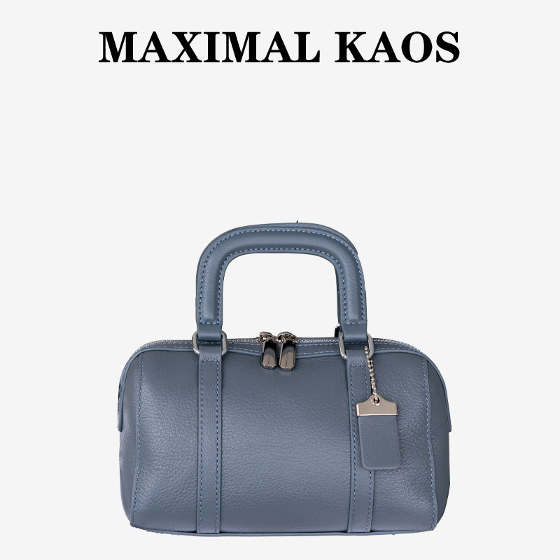 12121671.MAXIMAL KAOS轻奢质感随身小包枕头包头层牛皮手提单肩斜挎包