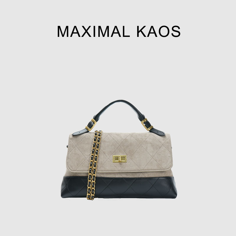 12424777.MAXIMAL KAOS轻奢质感真皮女包时尚链条包潮流休闲通勤包
