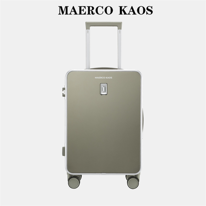 12804533.MAERCO KAOS行李箱结实耐用高颜值密码箱带杯架大容量铝框旅行箱