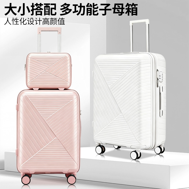 13633350.EPISTOLA新款行李箱拉链款大容量轻便万向轮密码箱结实耐用旅行箱