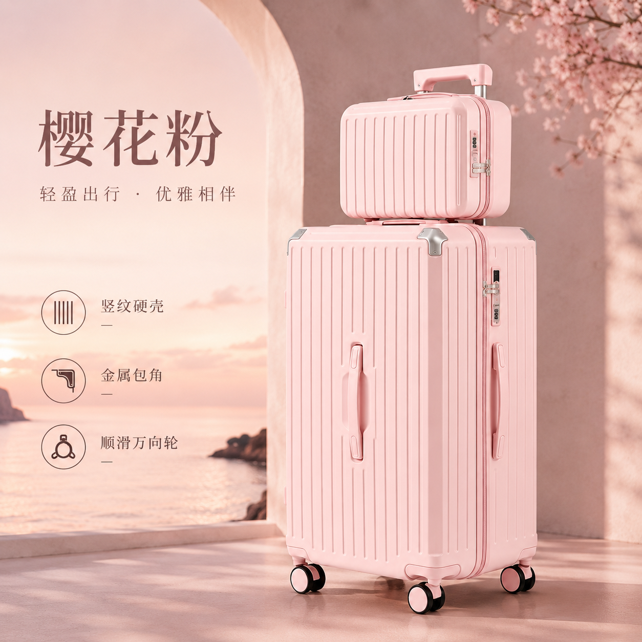 13633426.EPISTOLA行李箱男女学生铝框拉杆箱万向轮旅行箱包登机密码箱